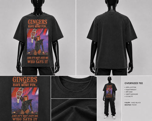 Becky Gingers Have More Fun Oversized Wrestling Tee