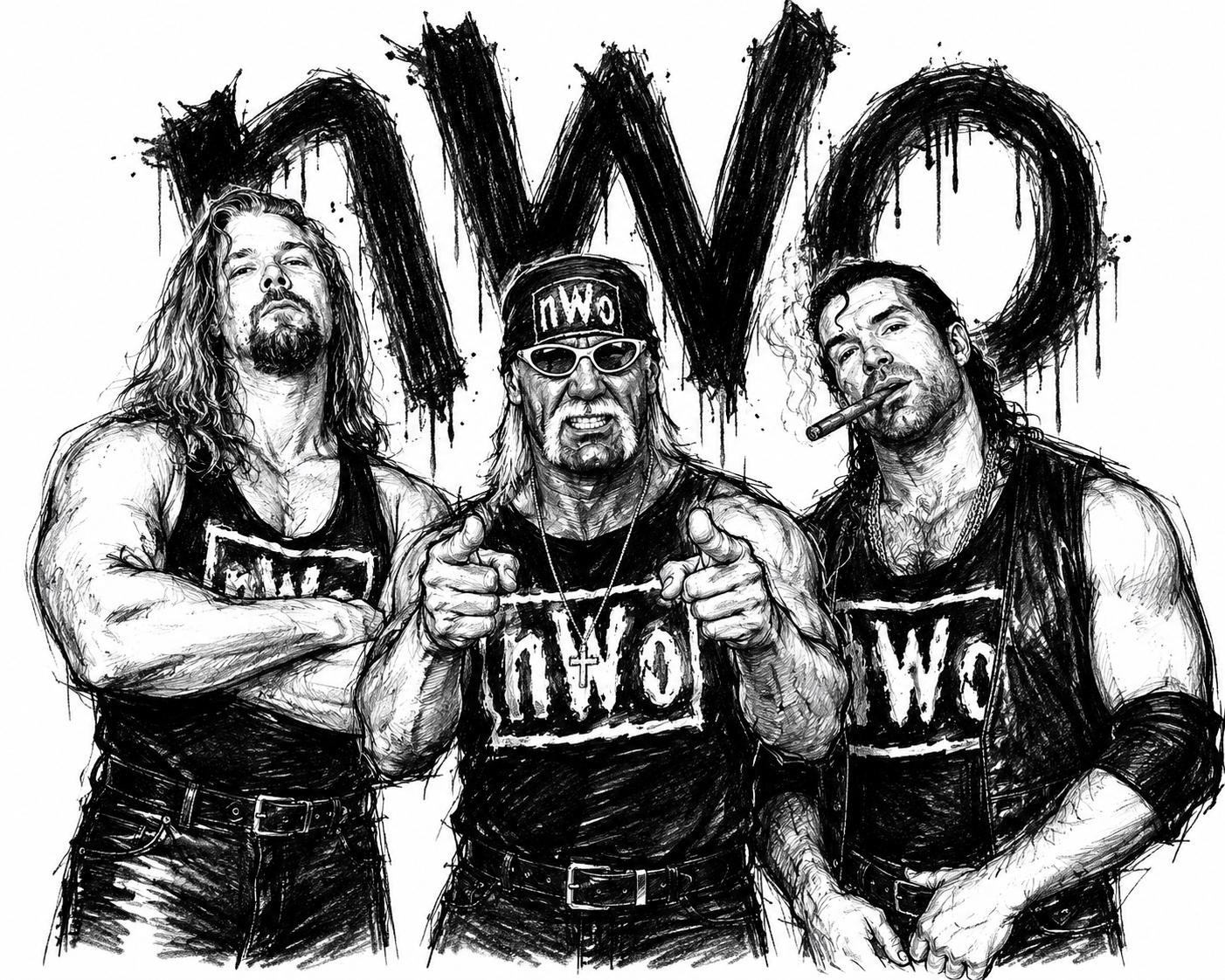 NWO 4 Life Wrestling T-Shirt