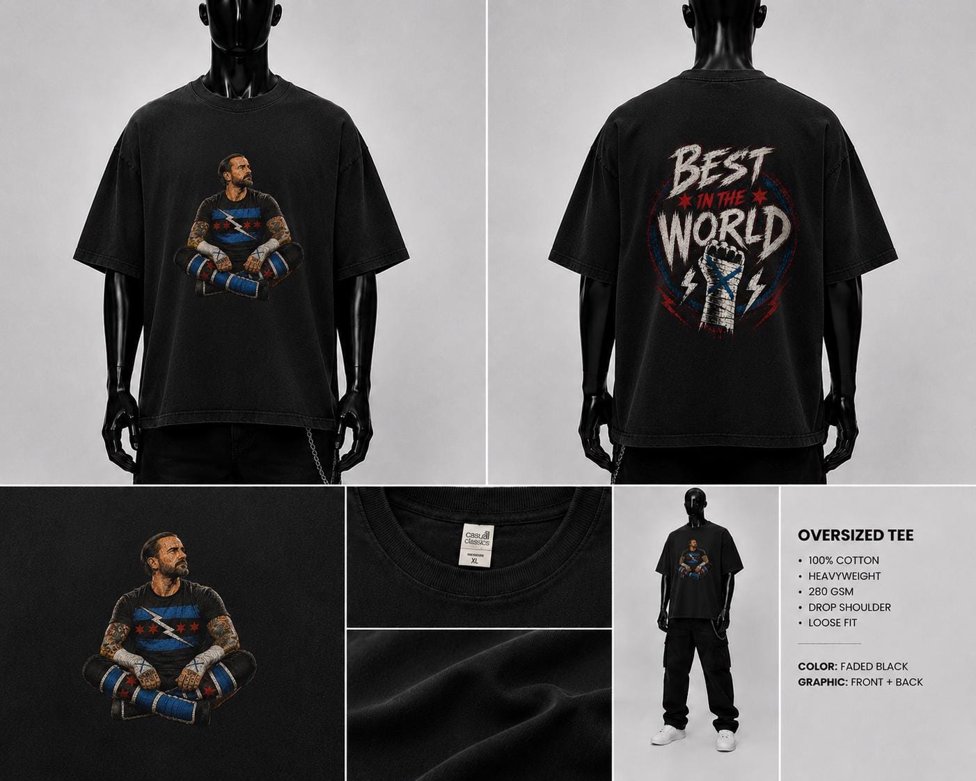 Punk Best In The World Wrestling Graphic Tee