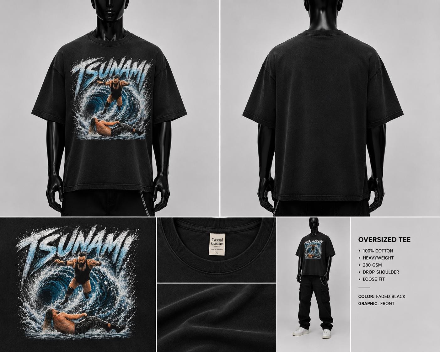 Tsunami Oversized Wrestling Tee