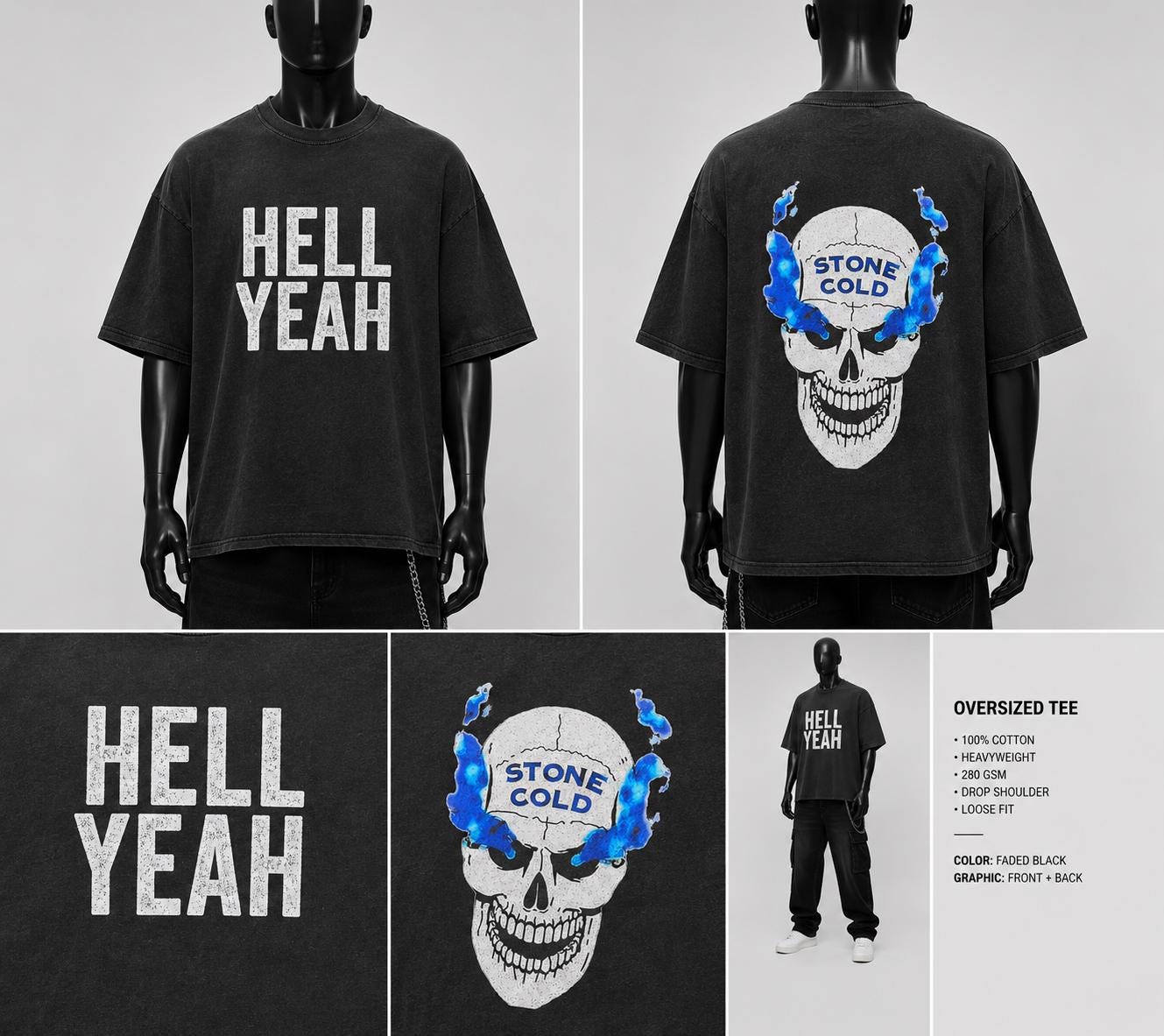 Hell Yeah Smoking Skull Tee