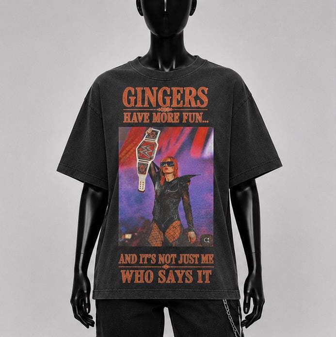 Becky Gingers Have More Fun Oversized Wrestling Tee