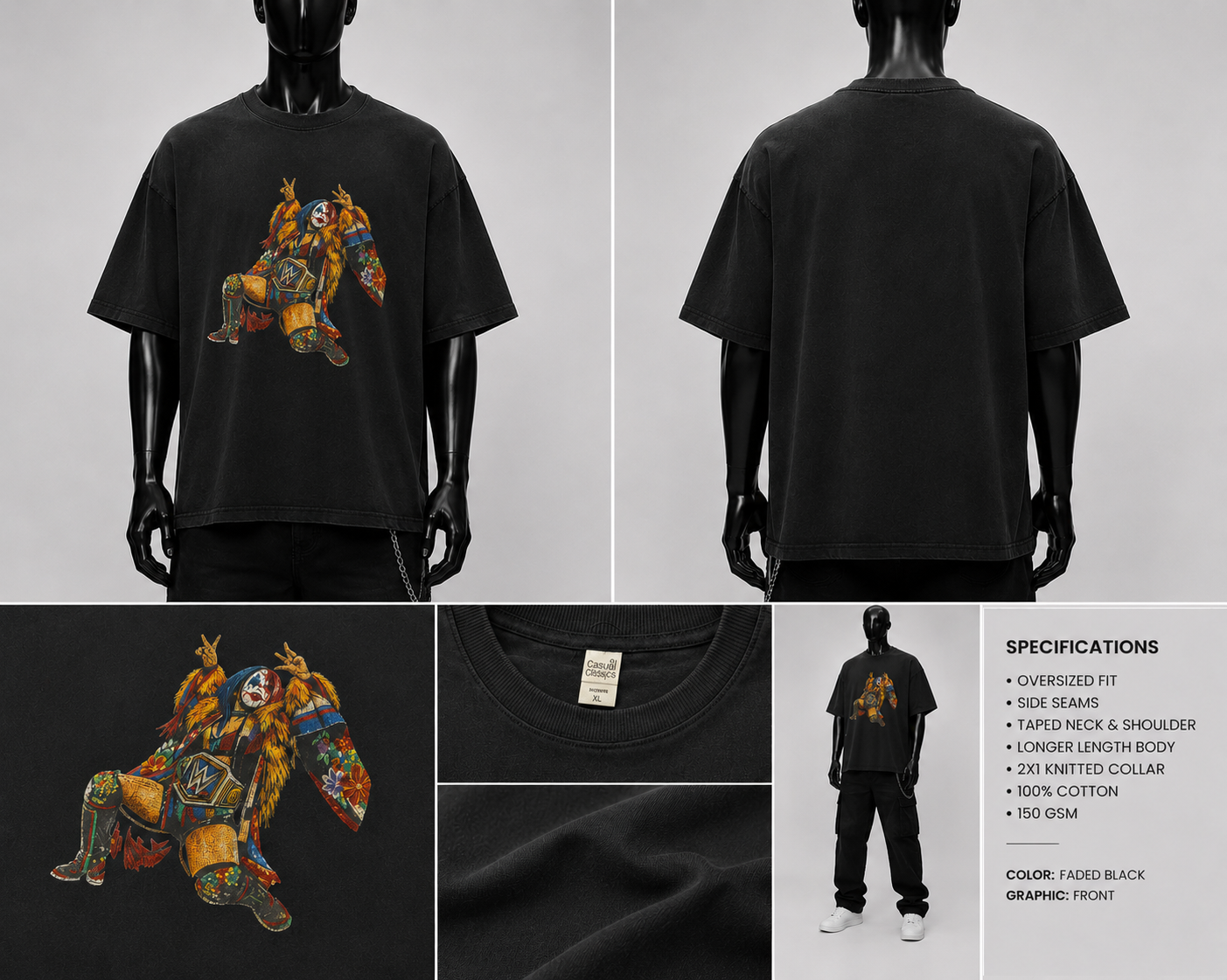 T-shirt de catch oversize Asuka « L'Impératrice »