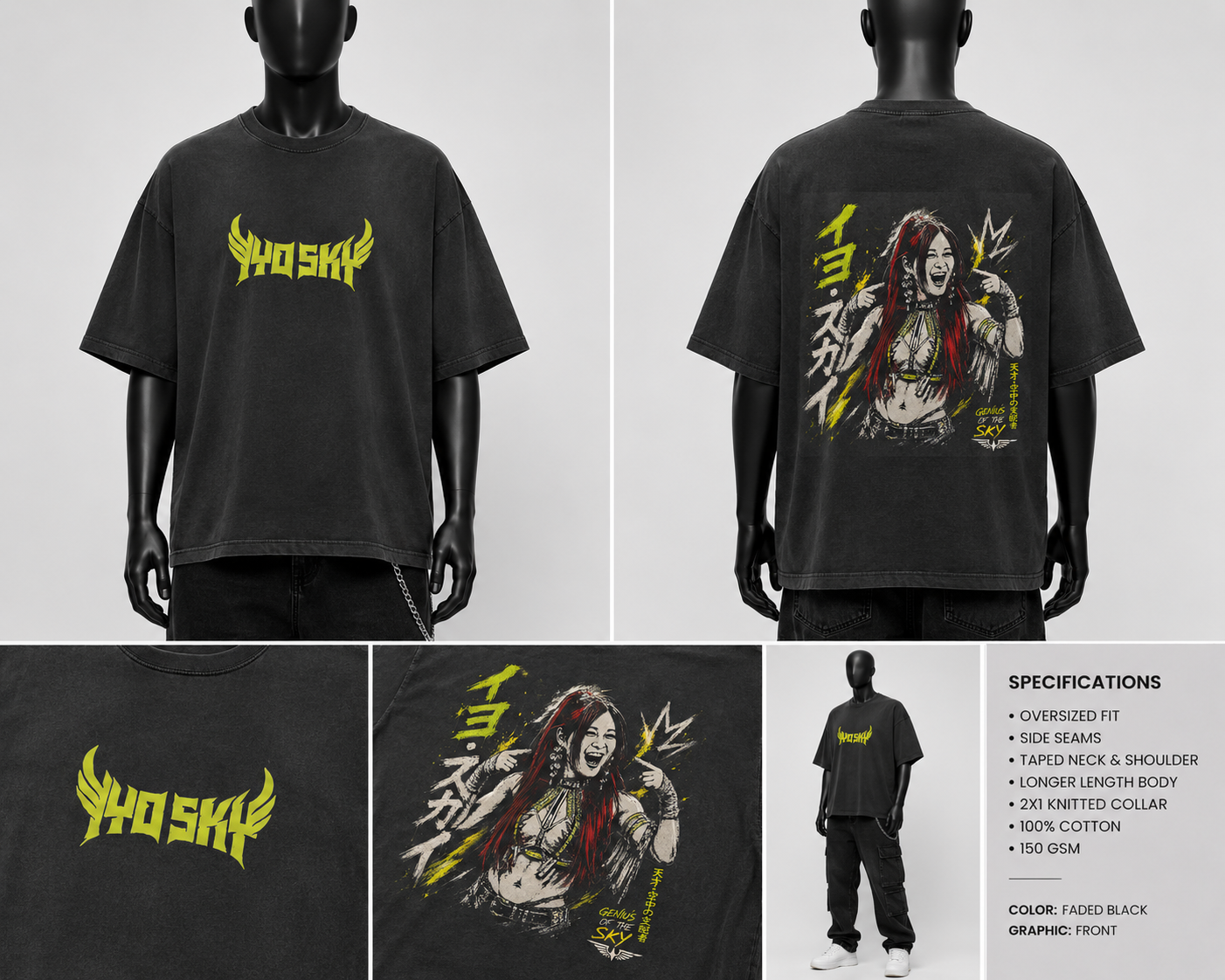 T-shirt de catch oversize IYO SKY