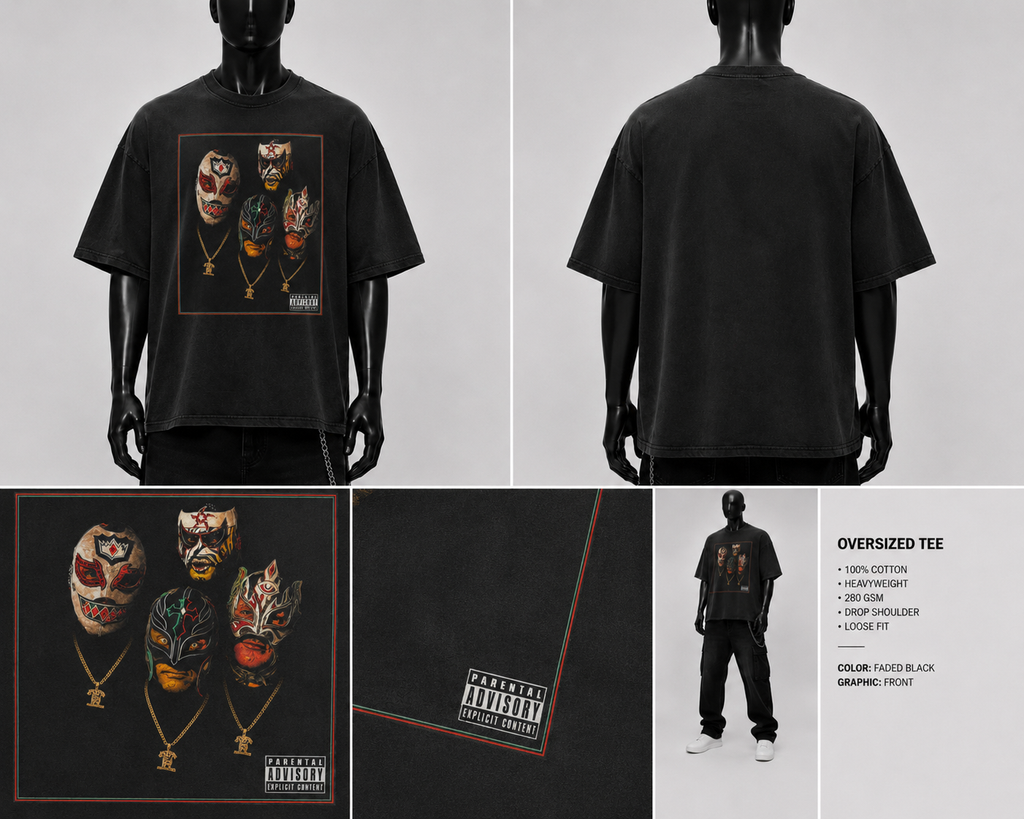 Lucha Row Oversized Wrestling Tee