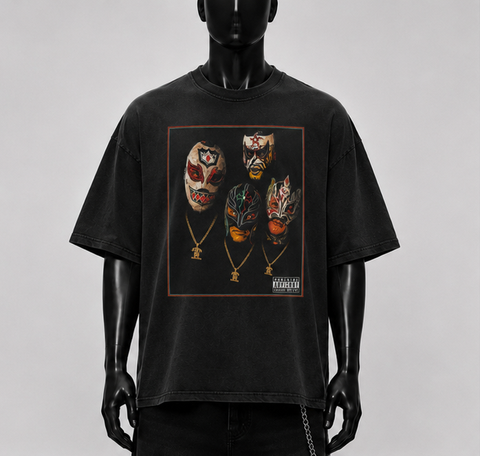 Lucha Row Oversized Wrestling Tee