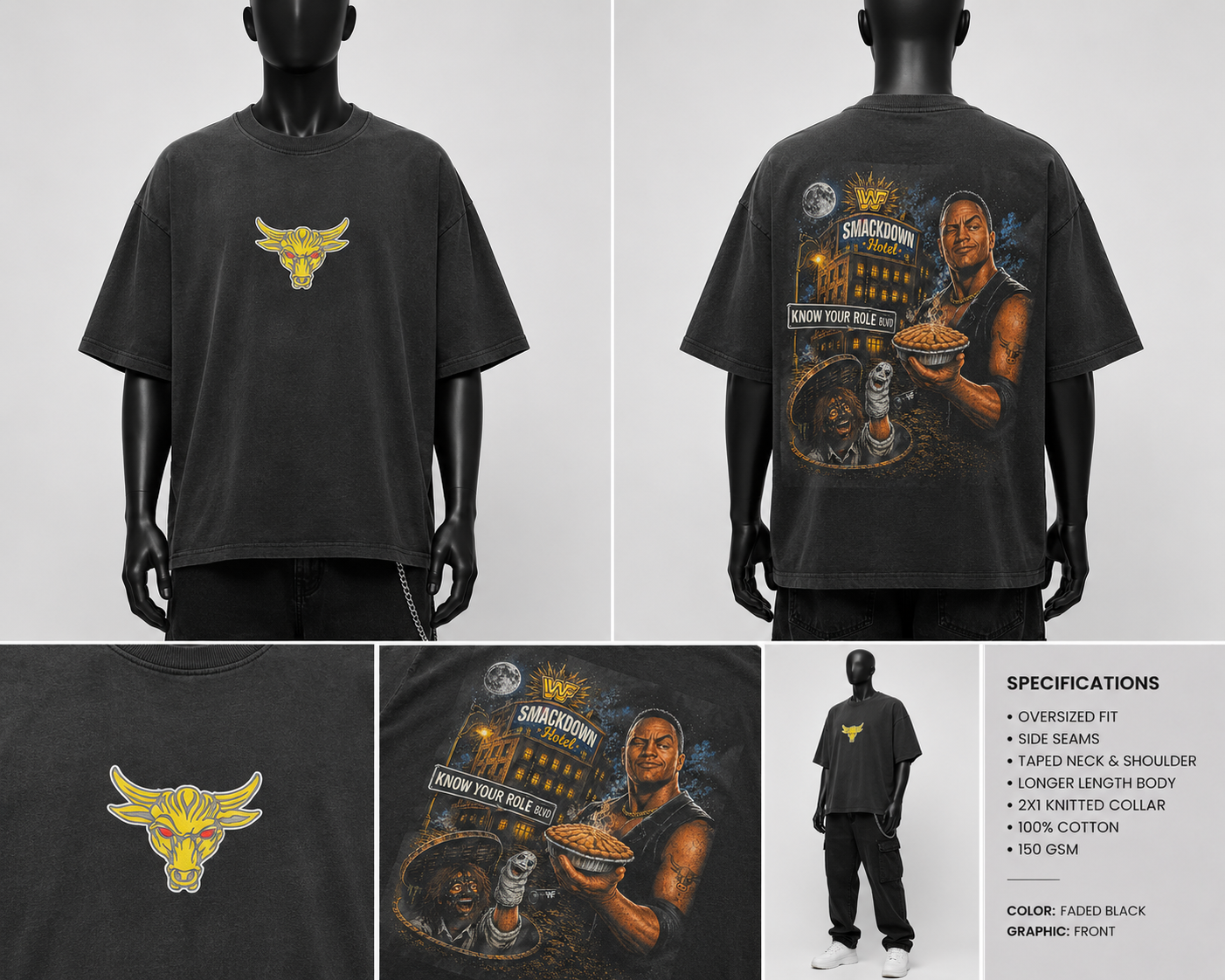 T-shirt de catch ample SmackDown Hotel