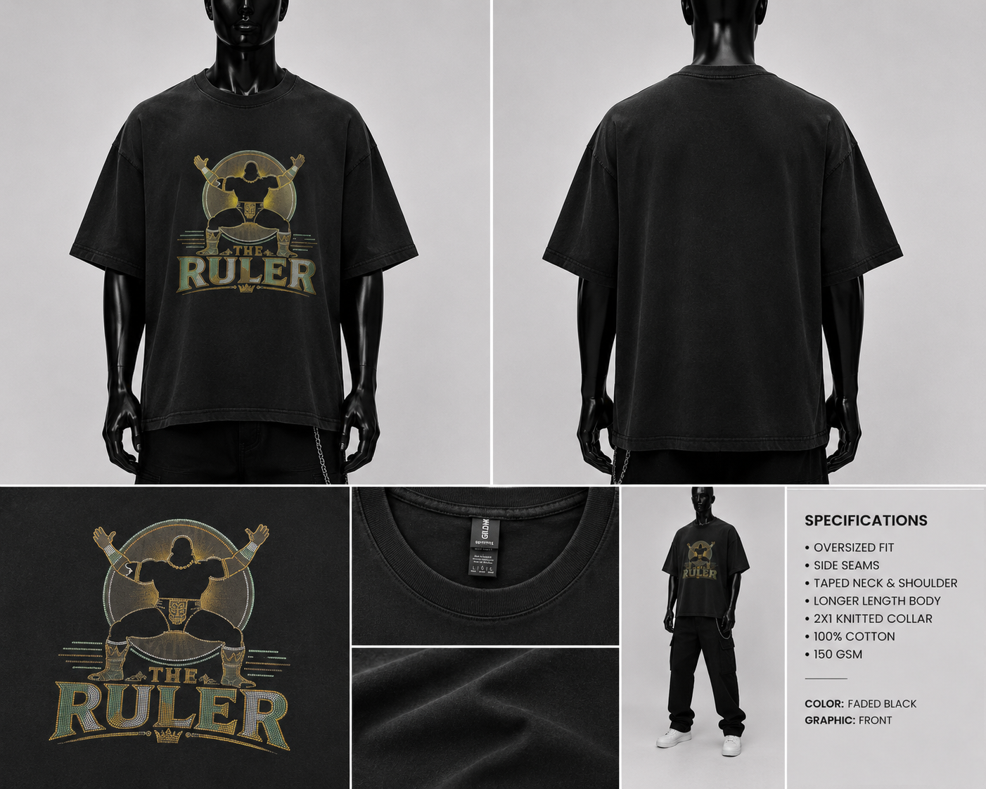 T-shirt de catch oversize Oba Femi The Ruler