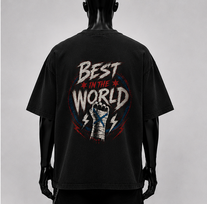 T-shirt graphique de catch « Punk Meilleur du monde »