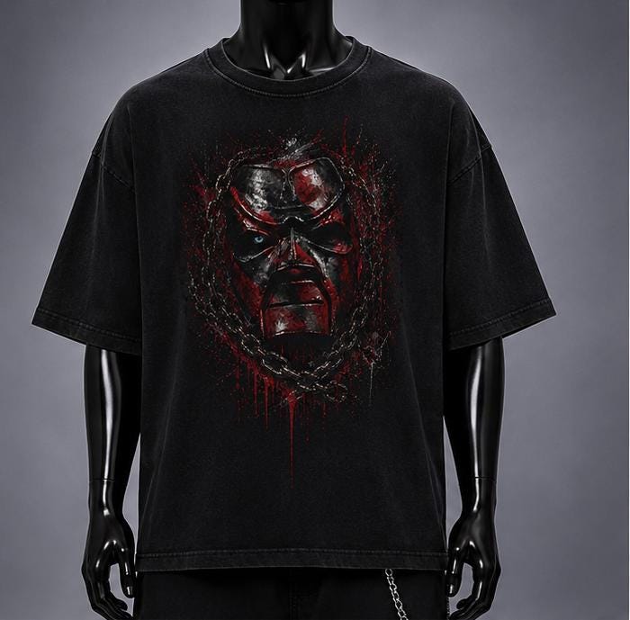 Big Red Machine Wrestling Mask T-Shirt