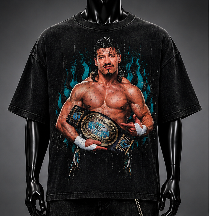 Eddie Guerrero Latino Heat Forever Oversized Wrestling Tribute Tee Eddie Inspired Vintage Graphic