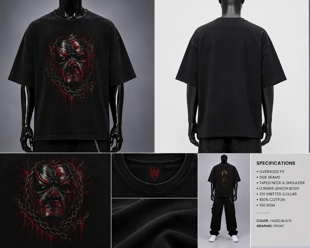 Big Red Machine Wrestling Mask T-Shirt