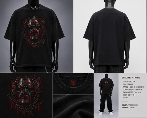 T-shirt masque de catch Big Red Machine