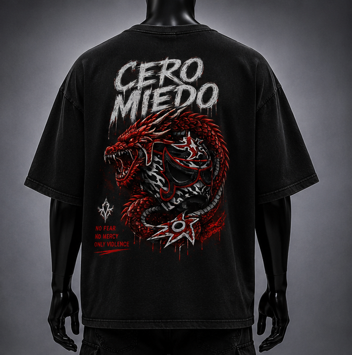 T-shirt graphique Cero Miedo Dragon